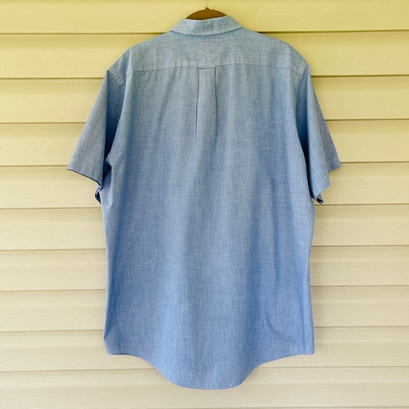 Nordstrom Men’s Classic Blue Chambray Button Down Shirt - Picture 3 of 10